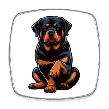 Rottweiler Propriétaire de Rottweiler Lovers - Magnet carré - blanc - Devant
