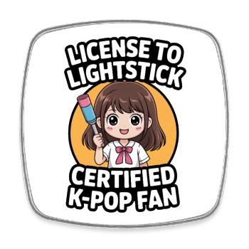 K-Pop Fan Lightstick Korea - Viereckiger Kühlschrankmagnet - Weiß - Vorne