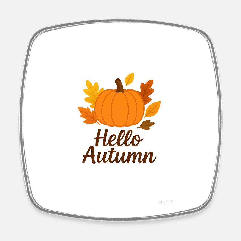 Herbstzeit  - Viereckiger Kühlschrankmagnet - Weiß