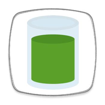 Green Juice in Glass - Square fridge magnet - white - Front