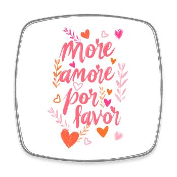Plus d’Amore por Favor - Magnet carré - blanc - Devant