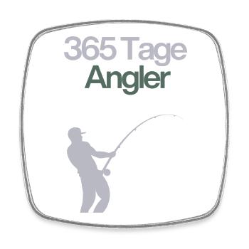 365 Tage Angler – Angler Geschenk - Viereckiger Kühlschrankmagnet - Weiß - Vorne