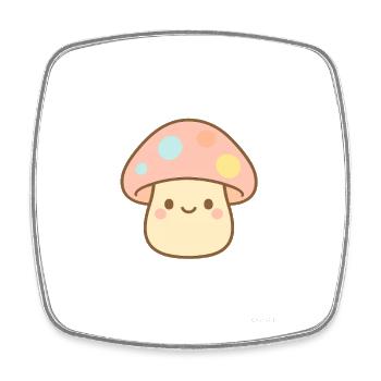Pilz Mushroom - Viereckiger Kühlschrankmagnet - Weiß - Vorne
