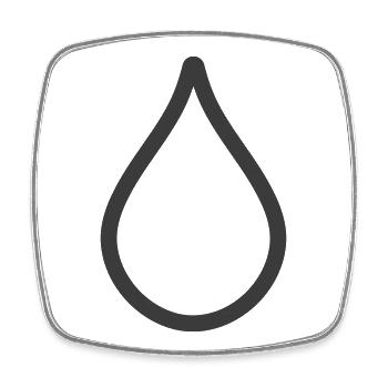 Simple Water Drop Icon Logo - Square fridge magnet - white - Front