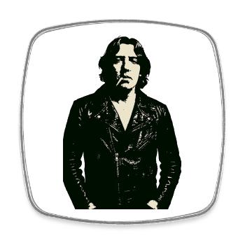 Oscar Wilde als Punkrocker - Viereckiger Kühlschrankmagnet - Weiß - Vorne