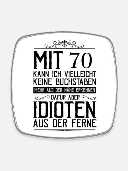 Mehr aus der Ferne erkennen - Viereckiger Kühlschrankmagnet - Weiß