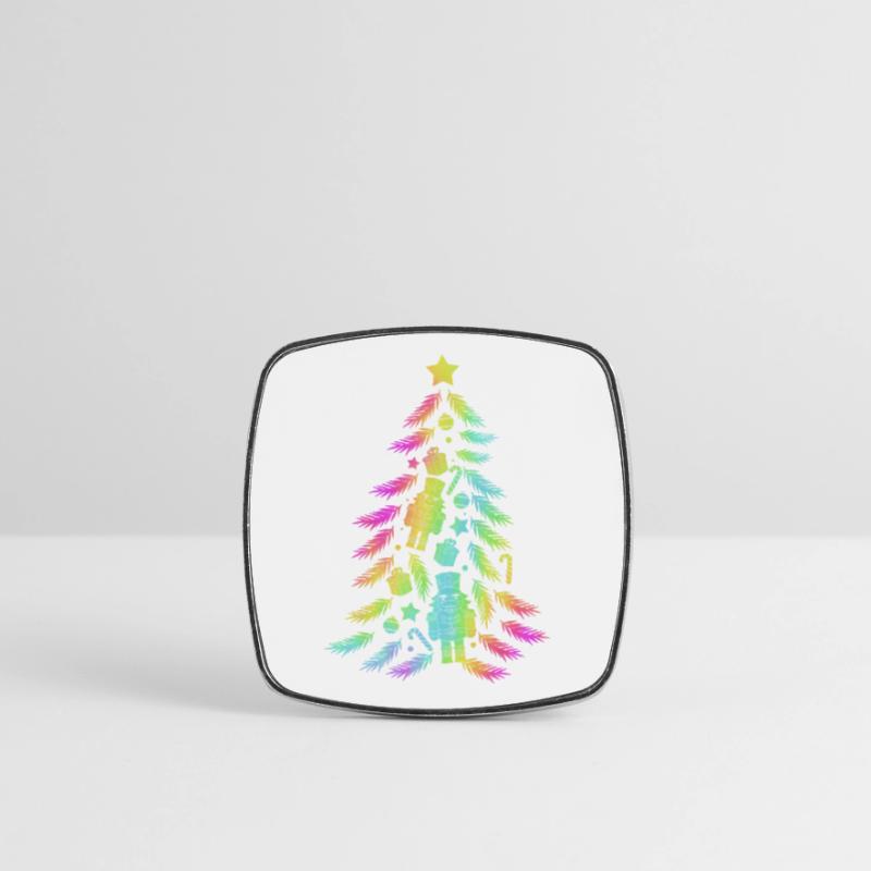 Christmas Tree Nutcracker Square fridge magnet