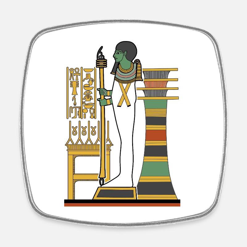 PTAH God the Creator and the Artisans. - Square fridge magnet - white