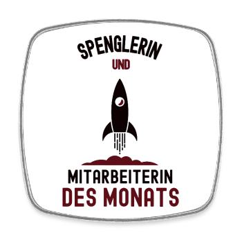 Mitarbeiterin des Monats Spenglerin Spengler - Viereckiger Kühlschrankmagnet - Weiß - Vorne