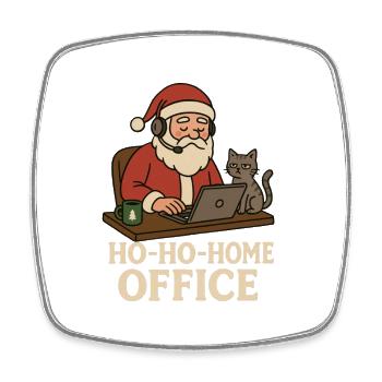 Ho Ho Home Office - Viereckiger Kühlschrankmagnet - Weiß - Vorne