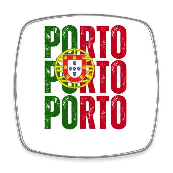 Porto Portugal, souvenir de Porto - Magnet carré - blanc - Devant