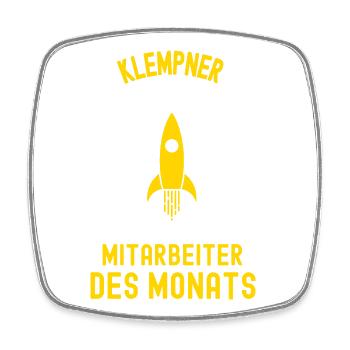 Klempner Mitarbeiter des Monats Klempnerei Kollege - Viereckiger Kühlschrankmagnet - Weiß - Vorne