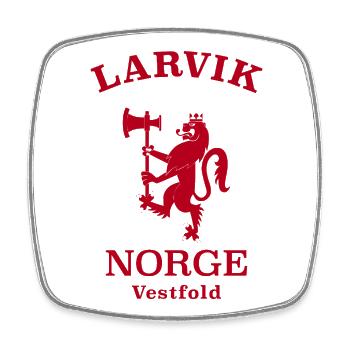 Larvik, Norway, Norway - Square fridge magnet - white - Front