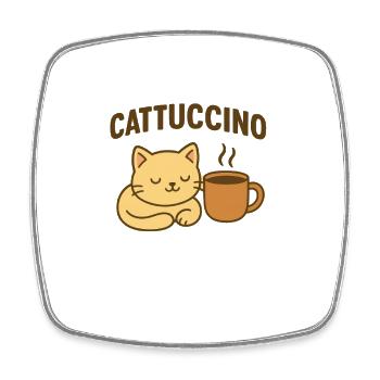 Cattuccino - Magnet carré - blanc - Devant