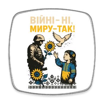 Nein zum Krieg, Ja zum Frieden - Magnet carré - blanc - Devant