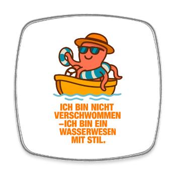 Ich_bin_nicht_verschwommen_ich_bin_ein_Wasserwe - Viereckiger Kühlschrankmagnet - Weiß - Vorne