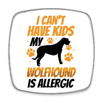Irischer Wolfshund ist allergisch - Viereckiger Kühlschrankmagnet - Weiß - Vorne