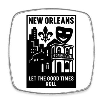 new orleans louisiana USA - Viereckiger Kühlschrankmagnet - Weiß - Vorne