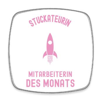 Beste Stuckateurin Mitarbeiterin des Monats - Viereckiger Kühlschrankmagnet - Weiß - Vorne