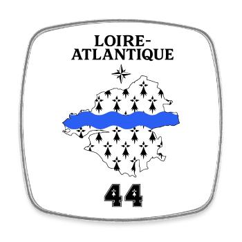 Loire Atlantique 44 - Square fridge magnet - white - Front