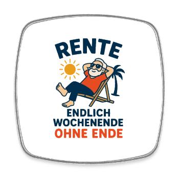 Retirement - finally weekend without end - Square fridge magnet - white - Front