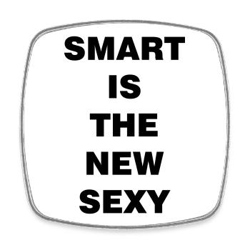 smart_is_the_new_sexy - Magnet carré - blanc - Devant
