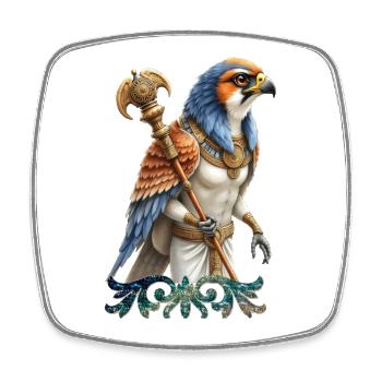 Faucon guerrier ancestral - Magnet carré - blanc - Devant