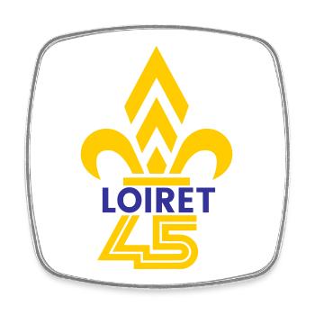 Fleur de Lys Loiret 45 - Square fridge magnet - white - Front