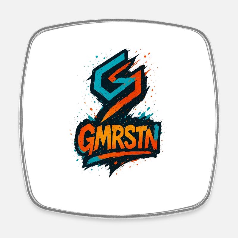 GMRSTN Graffiti Emblem Splash - Square fridge magnet - white
