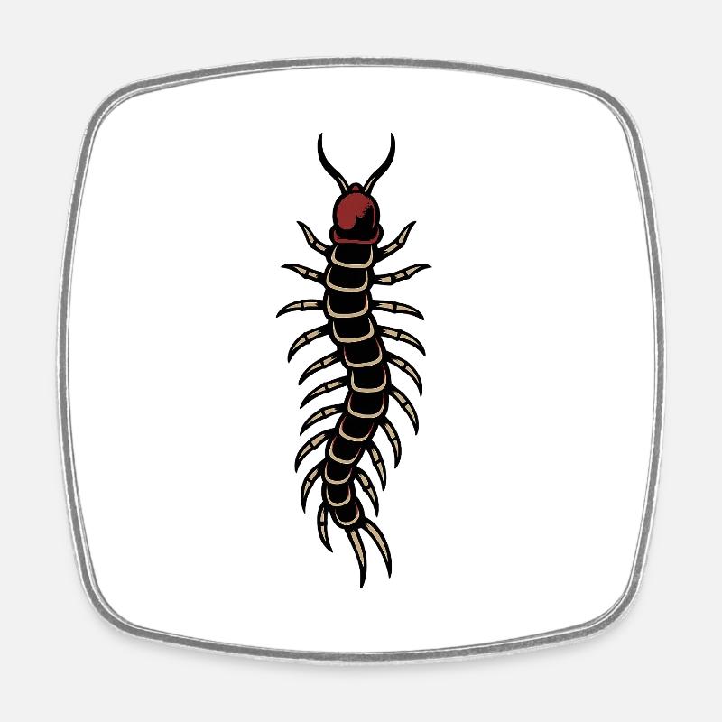 Centipede - Square fridge magnet - white