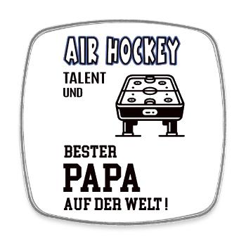 Air Hockey Player Air Hockey Dad Father Man - Square fridge magnet - white - Front