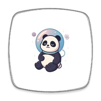 Space Dreamer Kosmischer Panda - Viereckiger Kühlschrankmagnet - Weiß - Vorne
