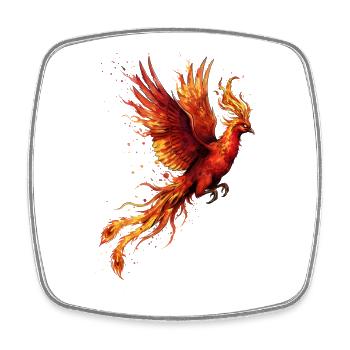 Phoenix Firestorm - Square fridge magnet - white - Front