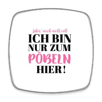 I'm only here to rabble - Square fridge magnet - white - Front