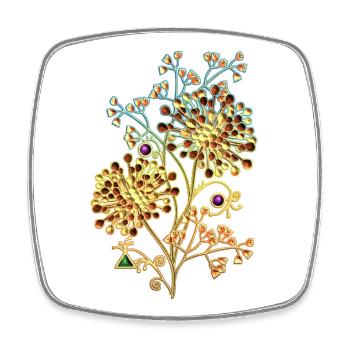 Blumen - Square fridge magnet - white - Front