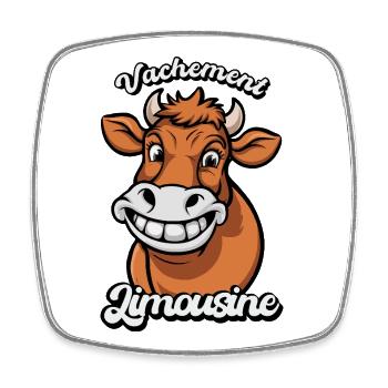 Vachement Limousine Humor Ländliches Landwirtschaftsgeschenk - Viereckiger Kühlschrankmagnet - Weiß - Vorne