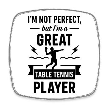 Super Table Tennis Player Funny - Square fridge magnet - white - Front
