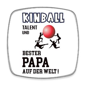 Kinball Player Kinballer Dad Father Man - Square fridge magnet - white - Front