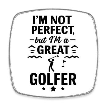 Super Golfer Sport Lustig Golf - Viereckiger Kühlschrankmagnet - Weiß - Vorne