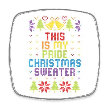 C’est mon pull de Noël Pride Noël moche - Magnet carré - blanc - Devant