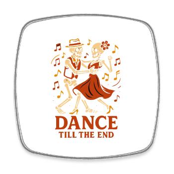 DANCE TILL THE END : Passion Danse Squelettes Roma - Magnet carré - blanc - Devant