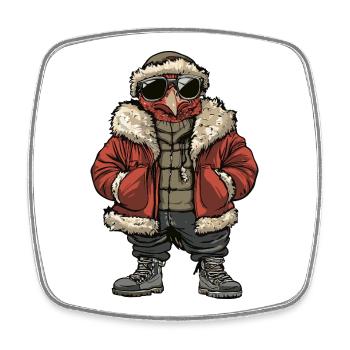 Turkey Cool Winter - Square fridge magnet - white - Front