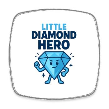 Petit héros de diamant - Magnet carré - blanc - Devant