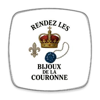 Crown Jewels - Square fridge magnet - white - Front