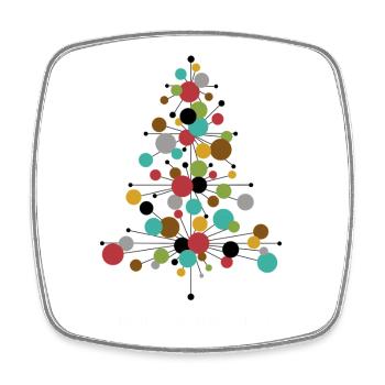 Have a Cool Yule! – Retro Weihnachtsdesign - Viereckiger Kühlschrankmagnet - Weiß - Vorne
