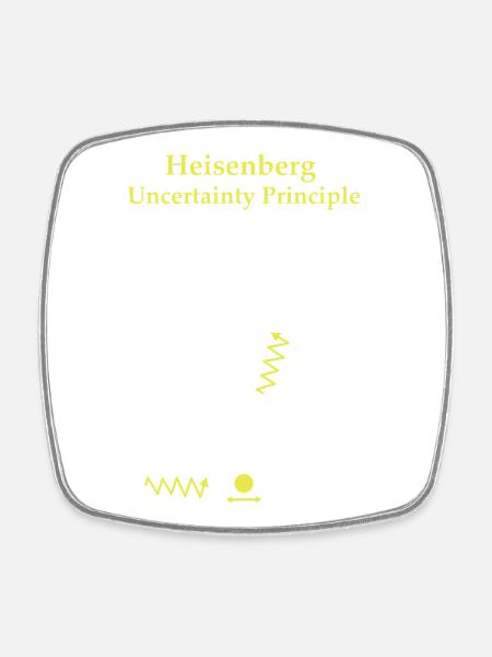 Principe d'incertitude d"Heisenberg - Magnet carré - blanc