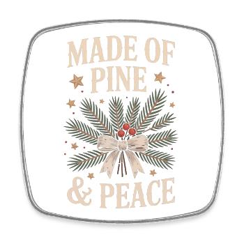 Natural Christmas design - Square fridge magnet - white - Front