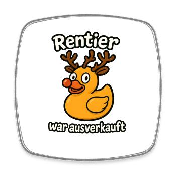 Reindeer was sold out - merry Christmas - Square fridge magnet - white - Front