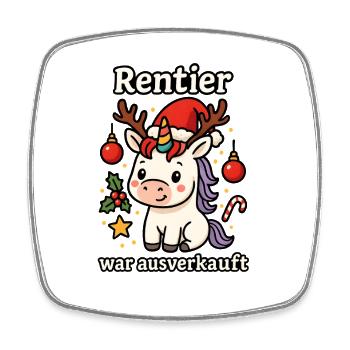 Christmas Reindeer Christmas Shirt was sold out - Square fridge magnet - white - Front