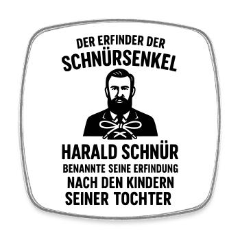 Shoelaces Inventor Funny Saying - Square fridge magnet - white - Front